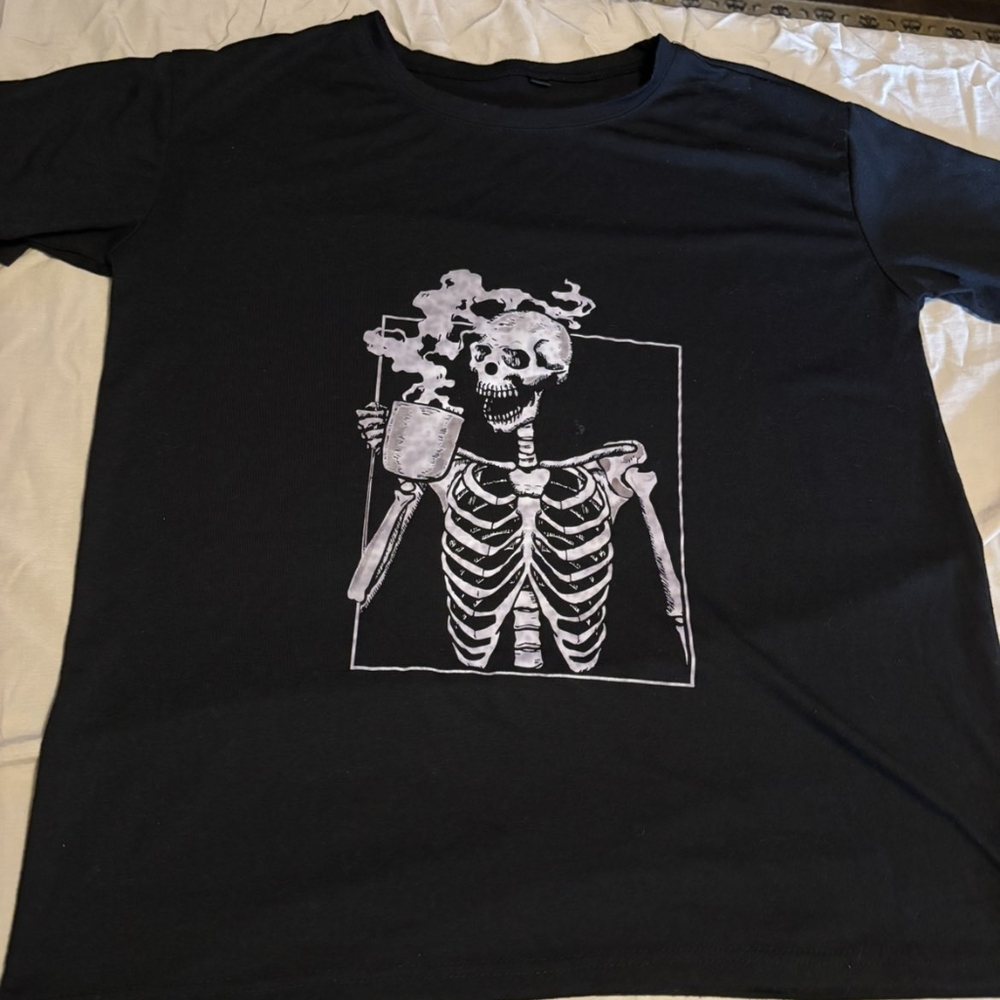 Black Skeleton Graphic Tee
